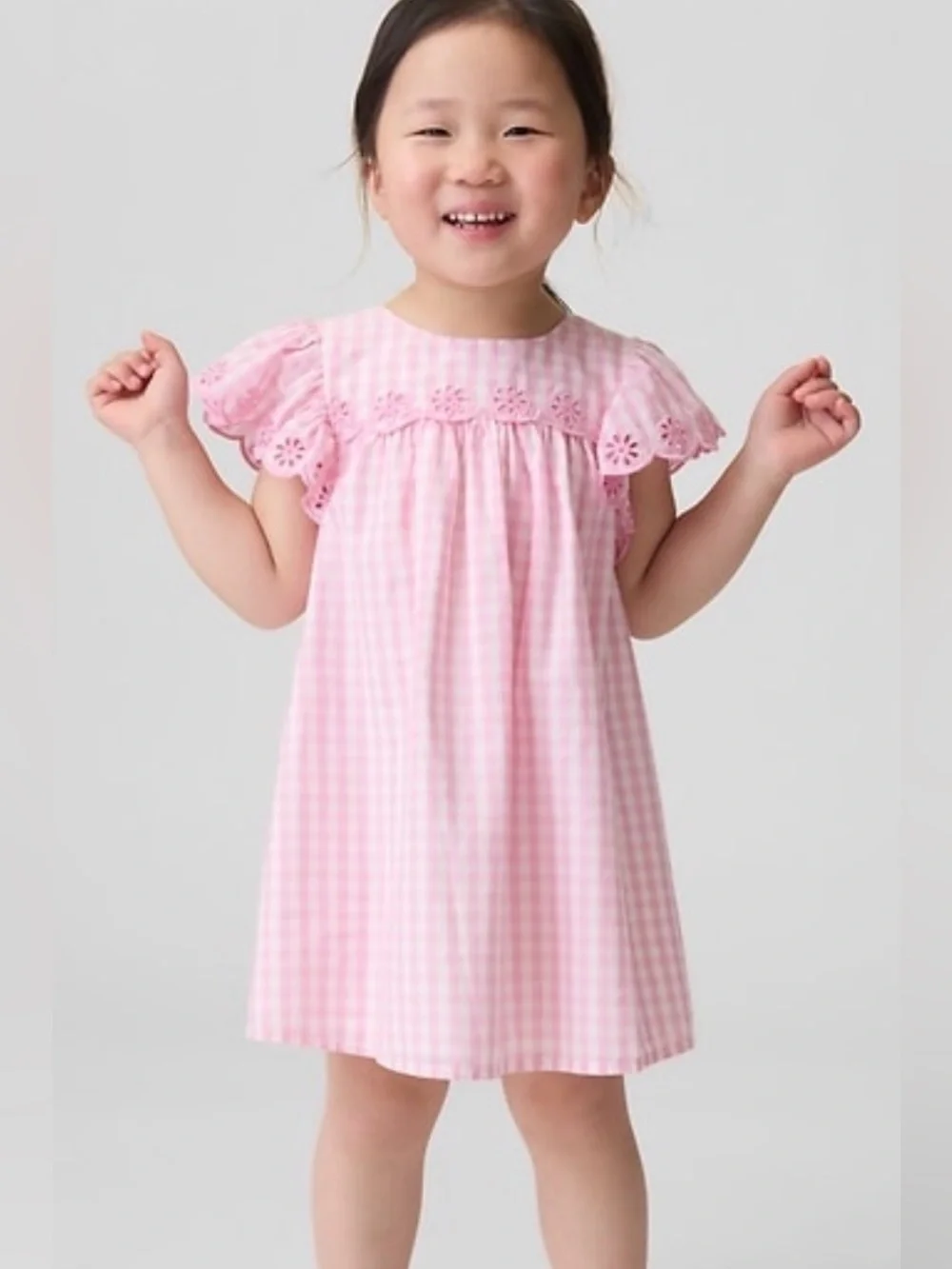 NWT GAP Toddler Eyelet Gingham Dress (Size 2T)